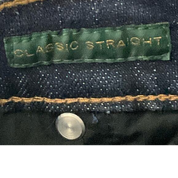 Lauren Ralph Lauren Womens Jeans Classic Straight Leg Mid Rise Dark Blue Rinse 6 - Picture 13 of 14